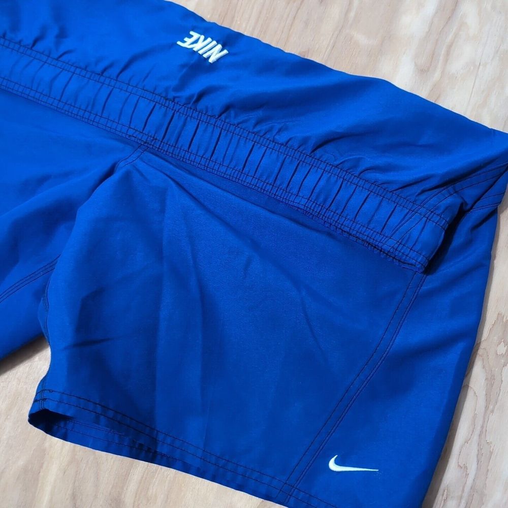 Vintage 90's Nike Mens Swim Shorts Blue Drawstring 7" Inseam Size‎ XL